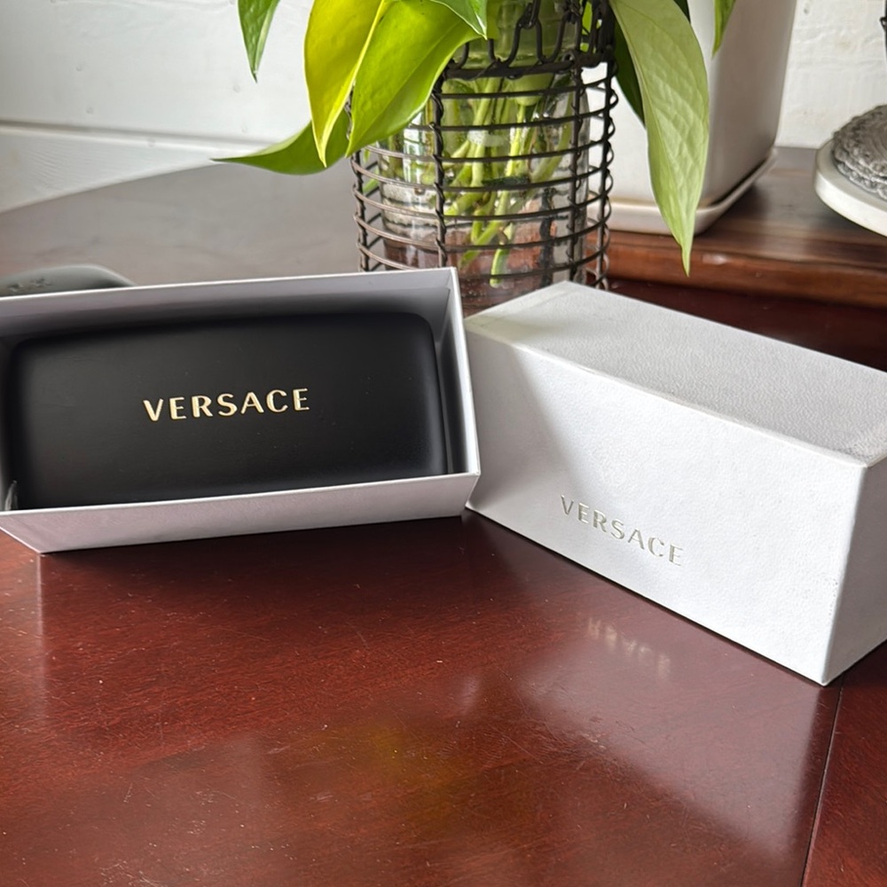 Versace Black Glasses Case Accessory